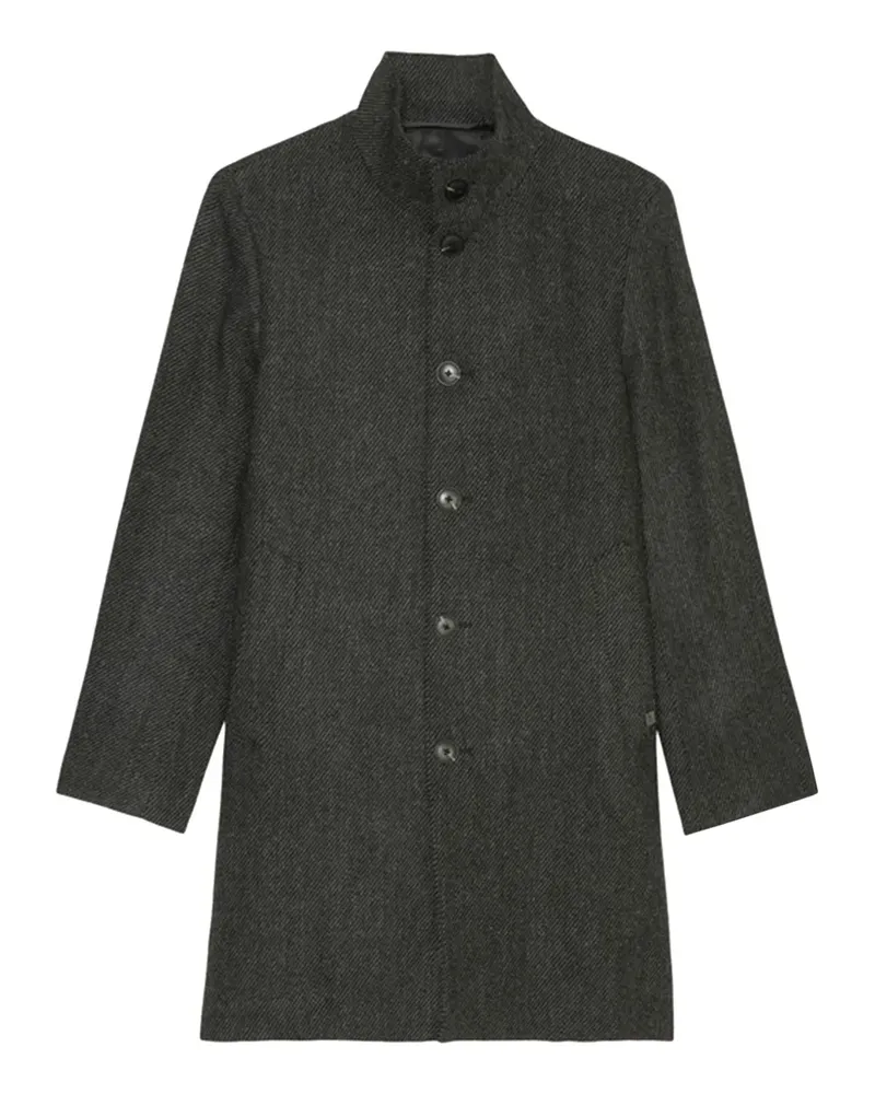 Marc O'Polo Mantel mit Fischgrätenmuster - Grau Grau