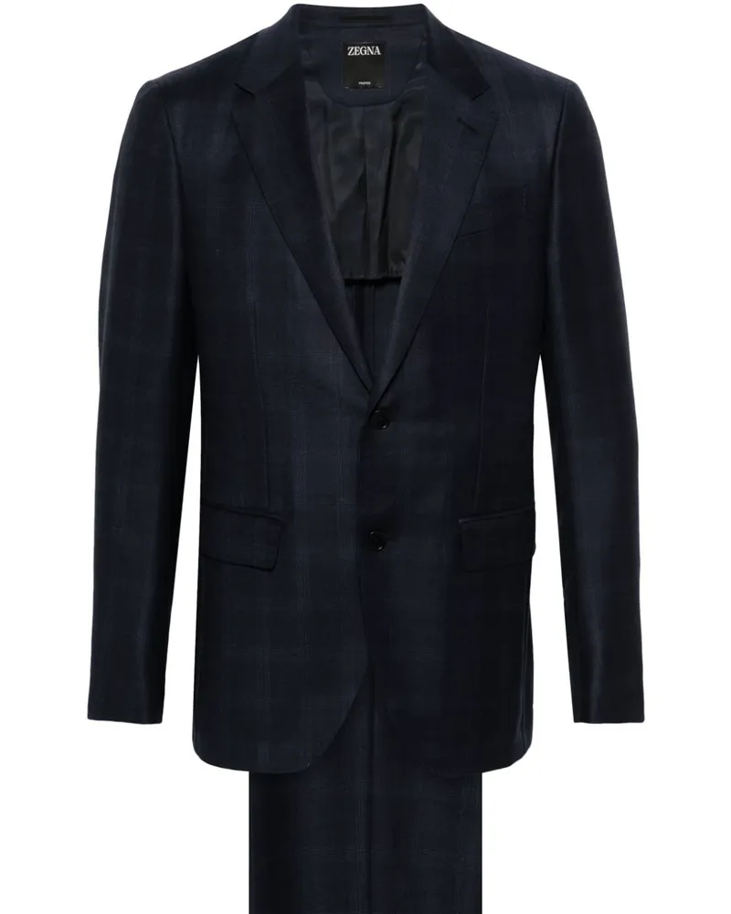 Ermenegildo Zegna Karierter Anzug - Blau Blau
