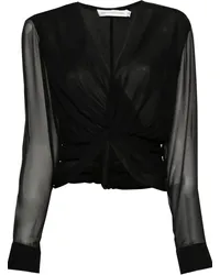 Christopher Esber Seidenbluse mit Sheer-Effekt Schwarz