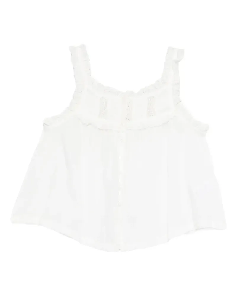 DÔEN Fidella square-neck sleeveless top - Weiß Weiß