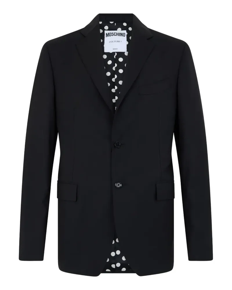 Moschino notch-lapel single-breasted jacket - Schwarz Schwarz