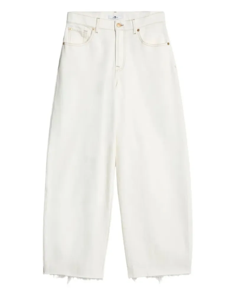 7 for all mankind Bonnie Curvilinear Wide-Leg-Jeans - Weiß Weiß