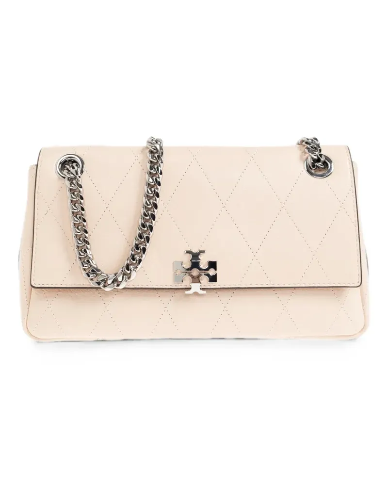 Tory Burch Charlie diamond-quilted shoulder bag - Nude Nude