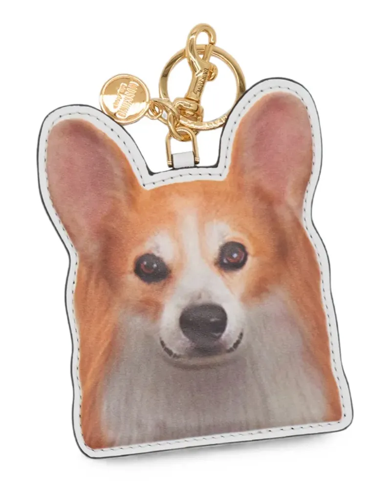 Moschino Schlüsselanhänger mit Corgi-Print - Nude Nude