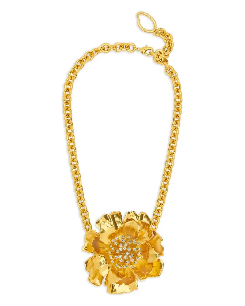 Oscar de la Renta Peony Halskette mit Anhänger - Gold Gold