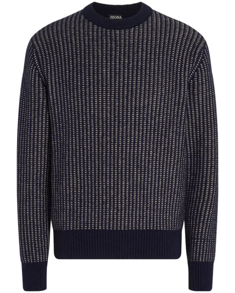 Ermenegildo Zegna Zweifarbiger Pullover - Blau Blau