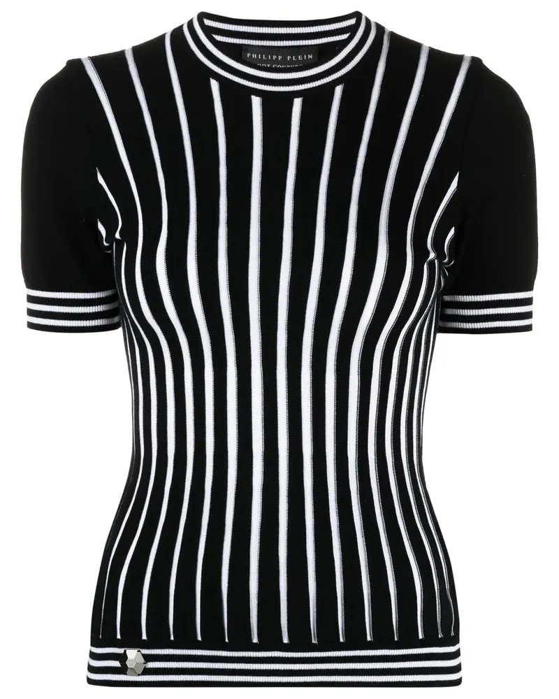 Philipp Plein Gestreifter Pullover - Schwarz Schwarz
