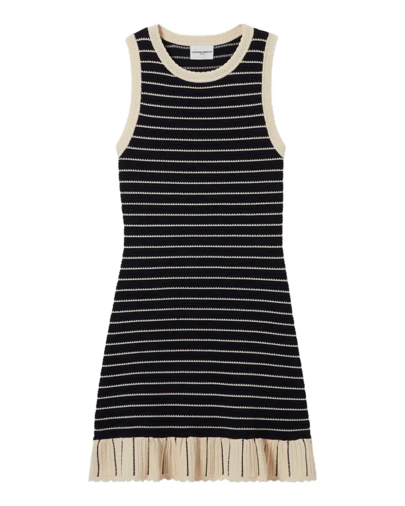 Claudie Pierlot striped trim knitted dress - Blau Blau
