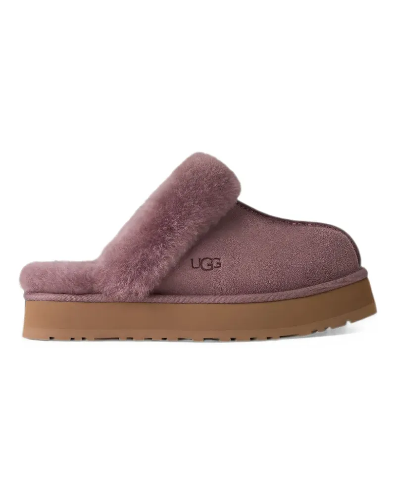 UGG Disquette shearling-trim platform flat mules - Violett Violett