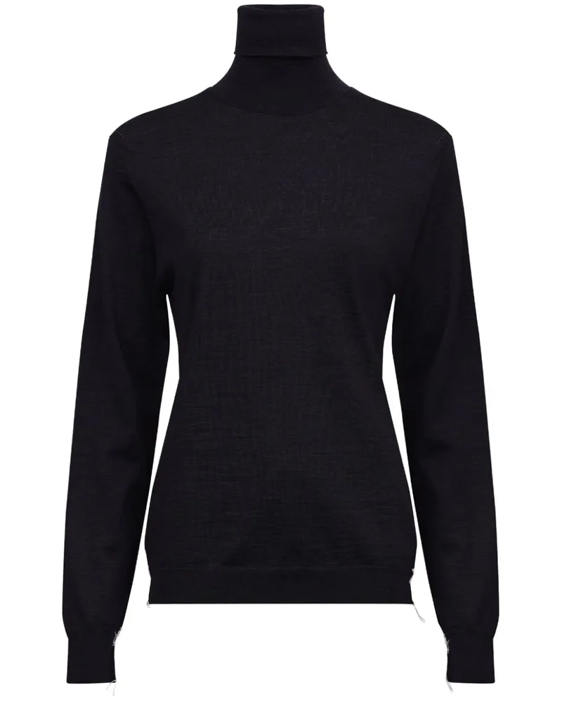 Maison Margiela Merinopullover mit Stehkragen - Schwarz Schwarz