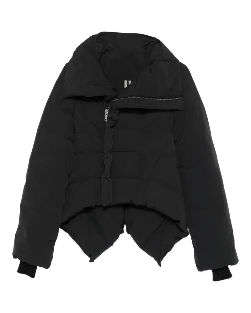 Rick Owens Asymmetrische Steppjacke - Schwarz Schwarz
