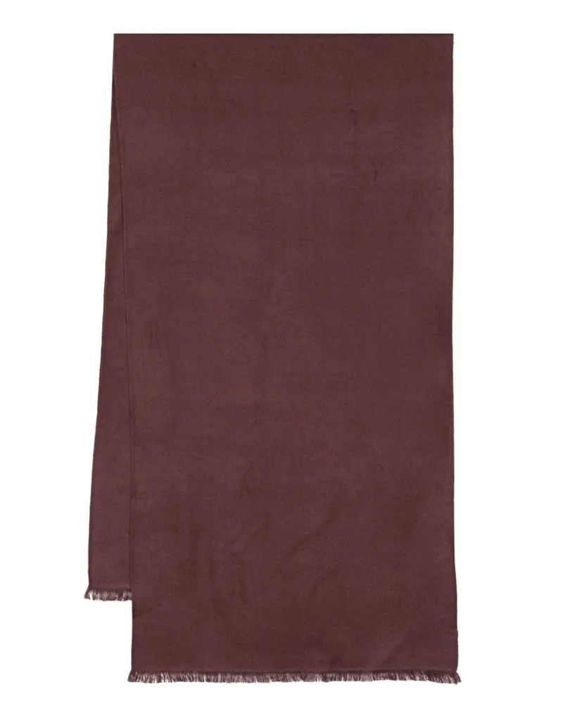 N.Peal Pashmina-Stola mit Fransen Rot