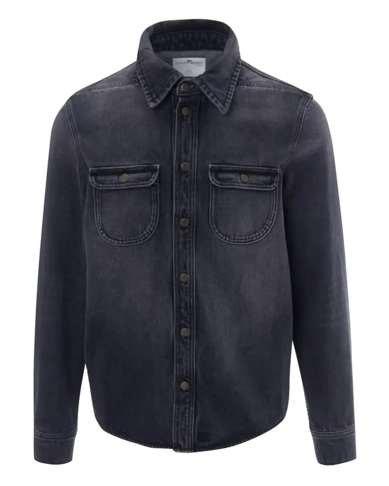 Courrèges Jeanshemd mit Klappentasche - Schwarz Schwarz