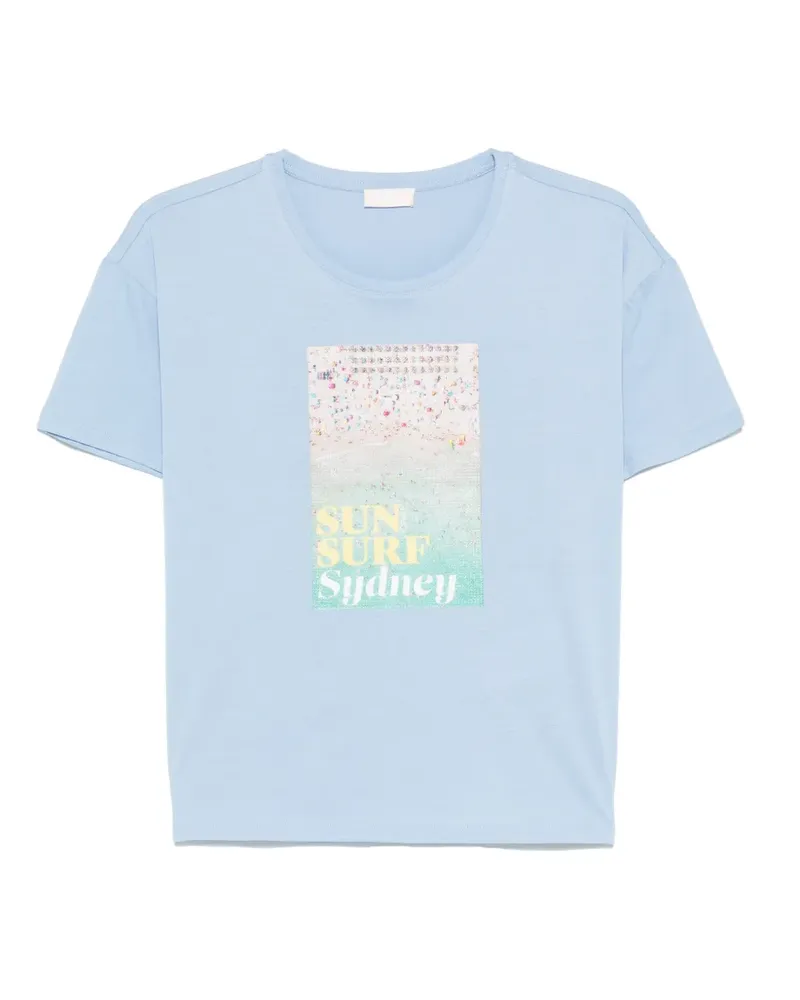 Liu Jo T-Shirt mit grafischem Print - Blau Blau