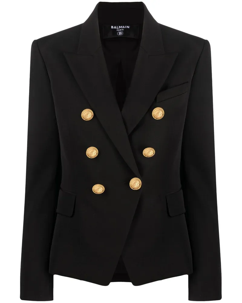 Balmain Doppelreihiger Blazer - Schwarz Schwarz