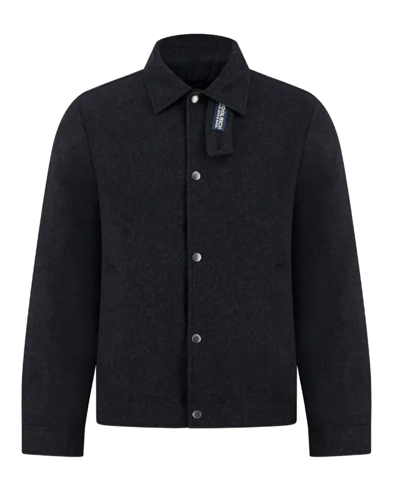 Woolrich logo-tag press-stud jacket - Schwarz Schwarz