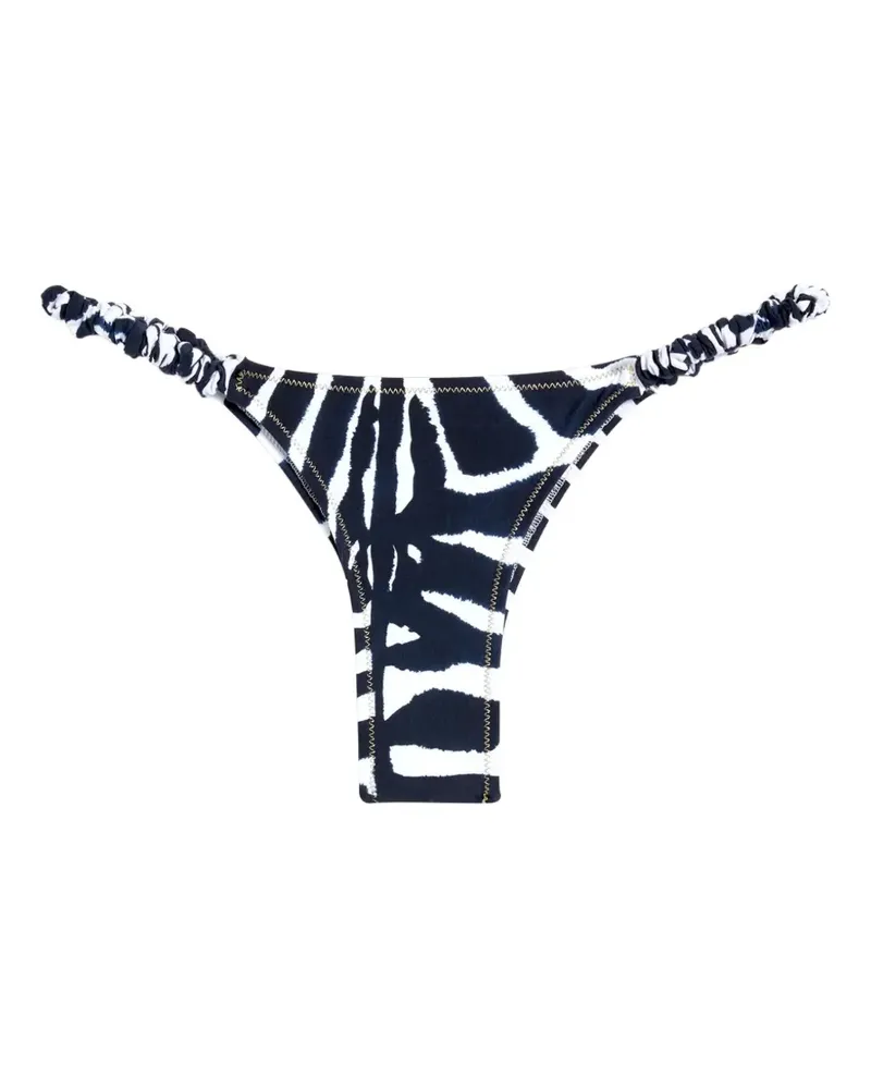 Reina Olga Bikinihöschen mit Zebra-Print - Blau Blau