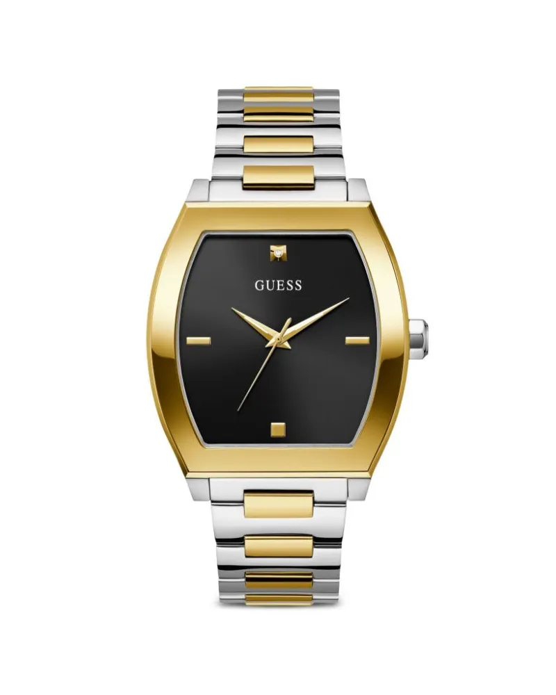 Guess 42mm aus recyceltem Stahl - Schwarz Schwarz