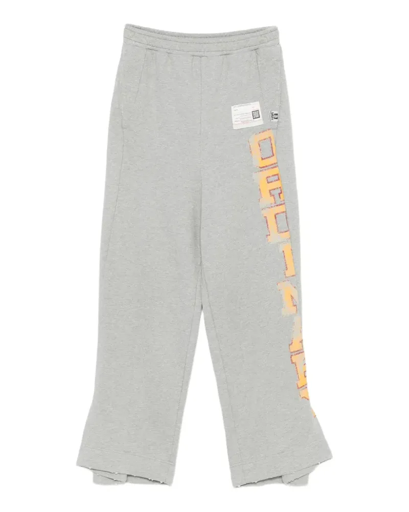 MIHARAYASUHIRO logo-patch graphic-print track pants - Grau Grau
