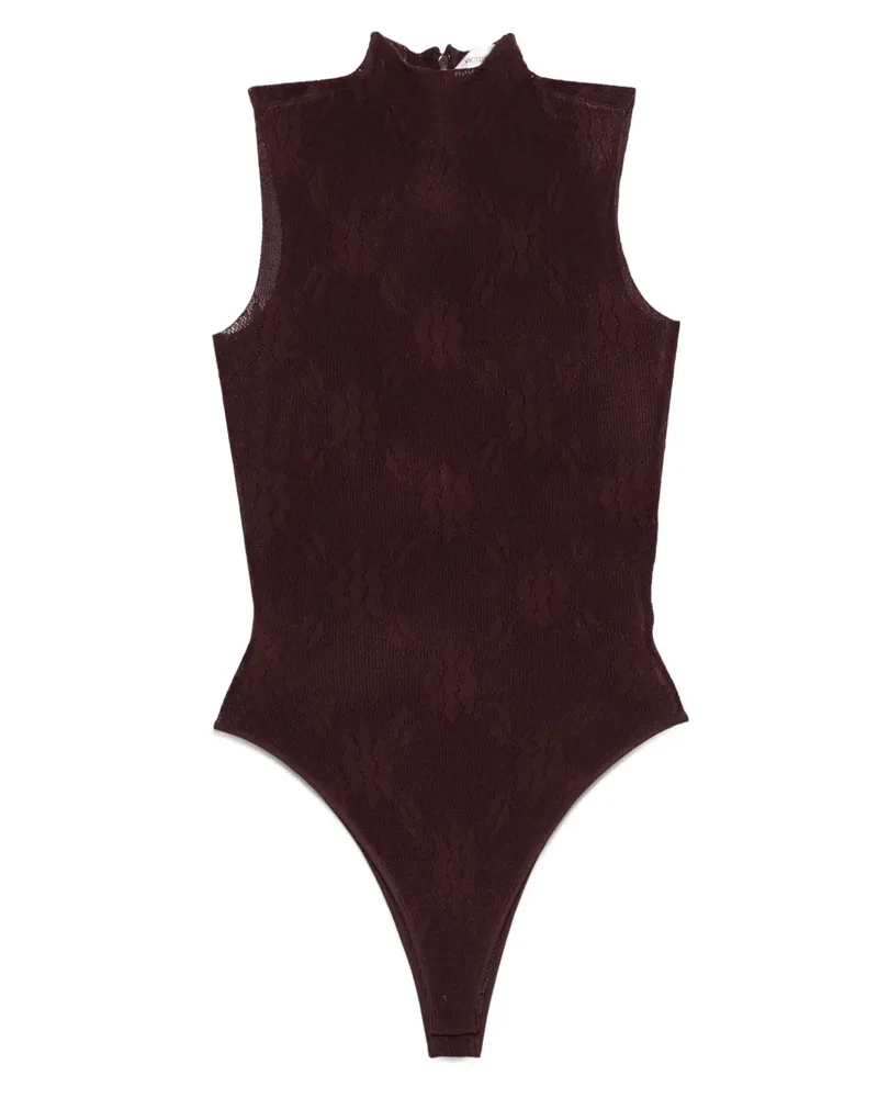 Victoria Beckham Body mit Spitze - PORT BORDEAUX Port