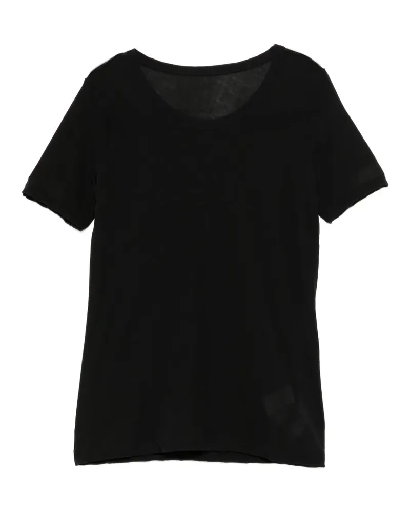 Yohji Yamamoto Einreihiges Jersey-T-Shirt - Schwarz Schwarz