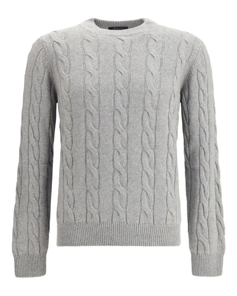 ARAGONA cable-knit crew-neck sweater - Grau Grau