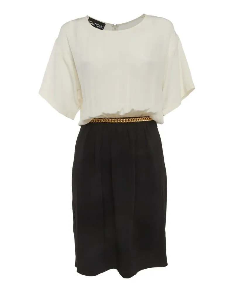 Moschino chain-detail crepe dress - Schwarz Schwarz