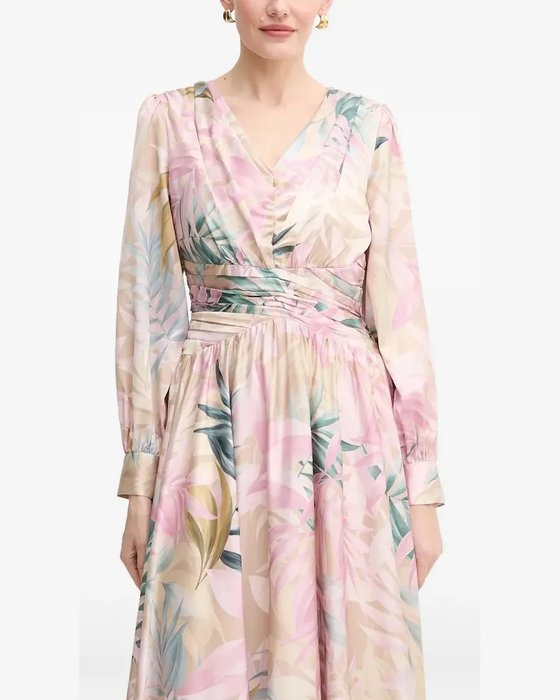 Guess Kleid mit V-Ausschnitt - Rosa Rosa