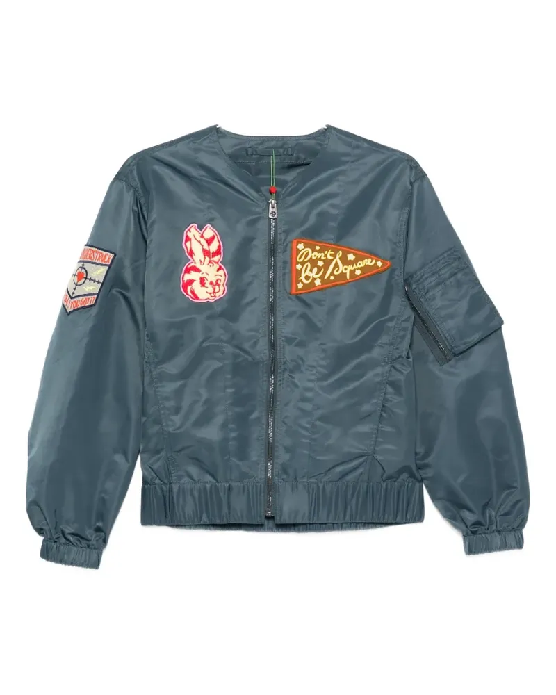 Kenzo appliqué zip jacket - Blau Blau