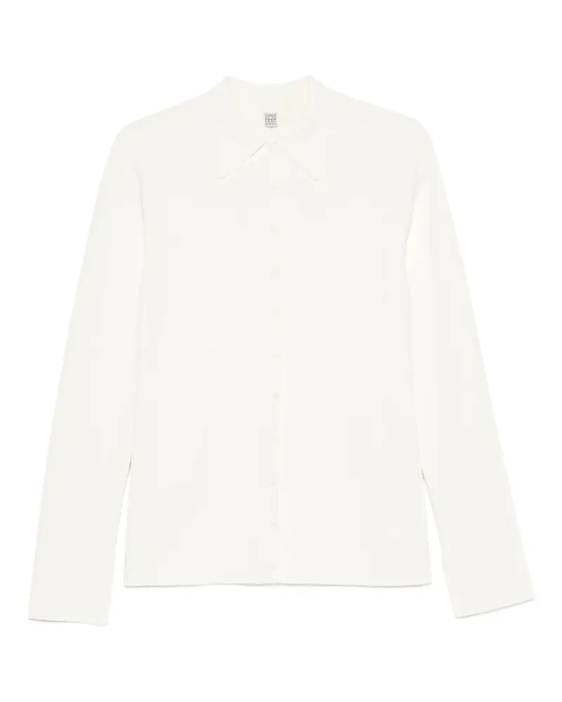 Totême Geknöpfter Cardigan in Kompaktstrick - Nude Nude