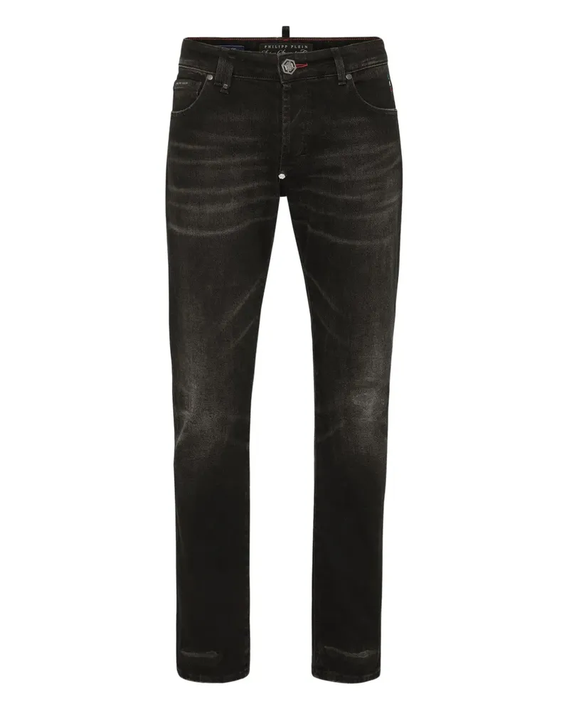 Philipp Plein Jeans mit Tragefalten - Schwarz Schwarz