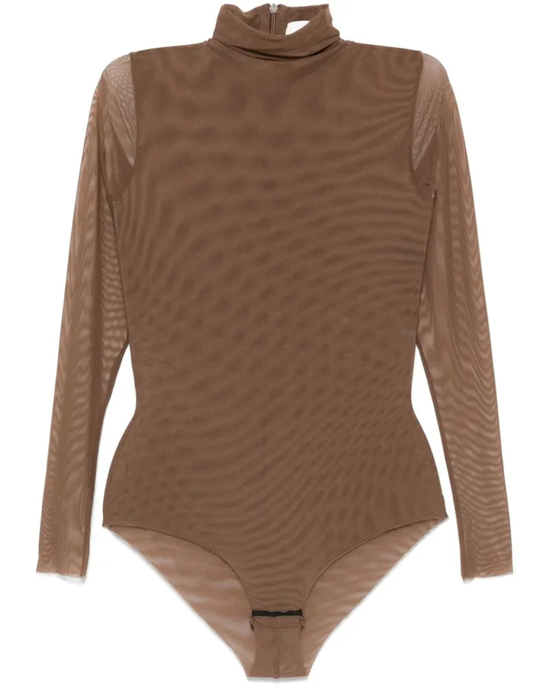 ATU Body Couture Body aus Mesh - Braun Braun