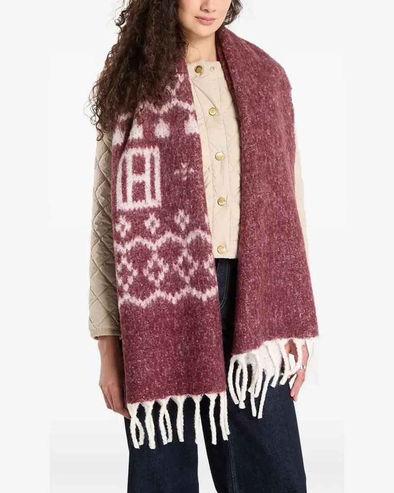 Tommy Hilfiger Schal mit Fair-Isle-Strickmuster - Rot Rot