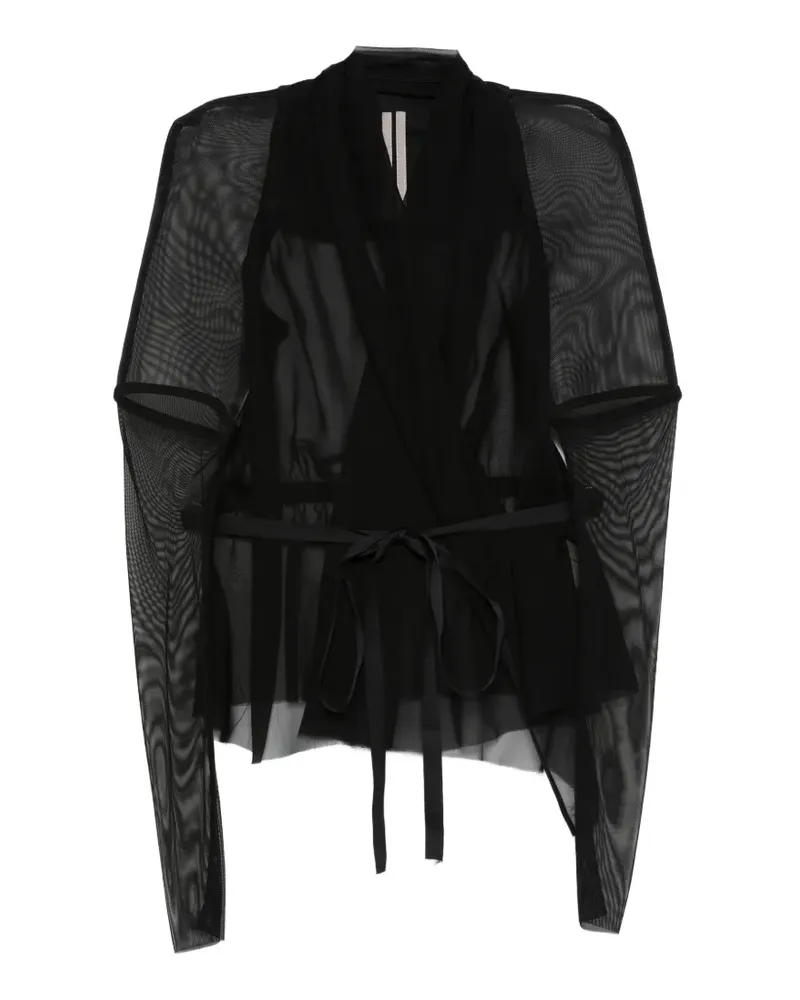 Rick Owens Jacke mit Bindegürtel - Schwarz Schwarz