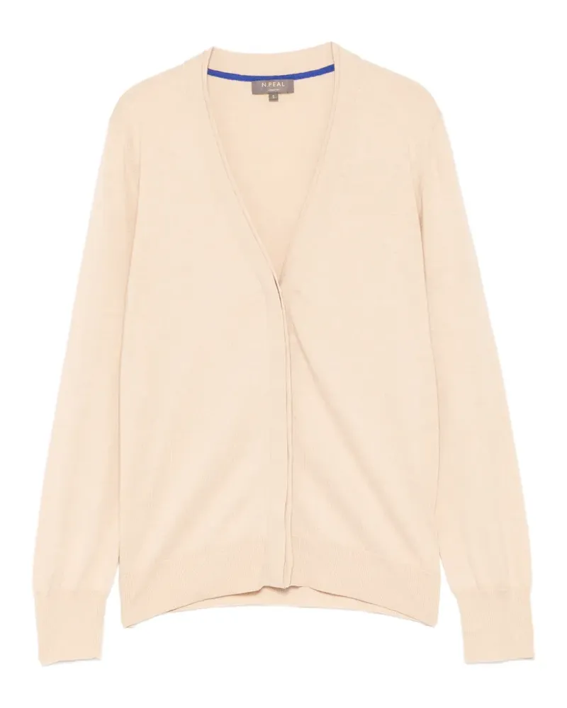 N.Peal Cardigan mit V-Ausschnitt - Nude Nude
