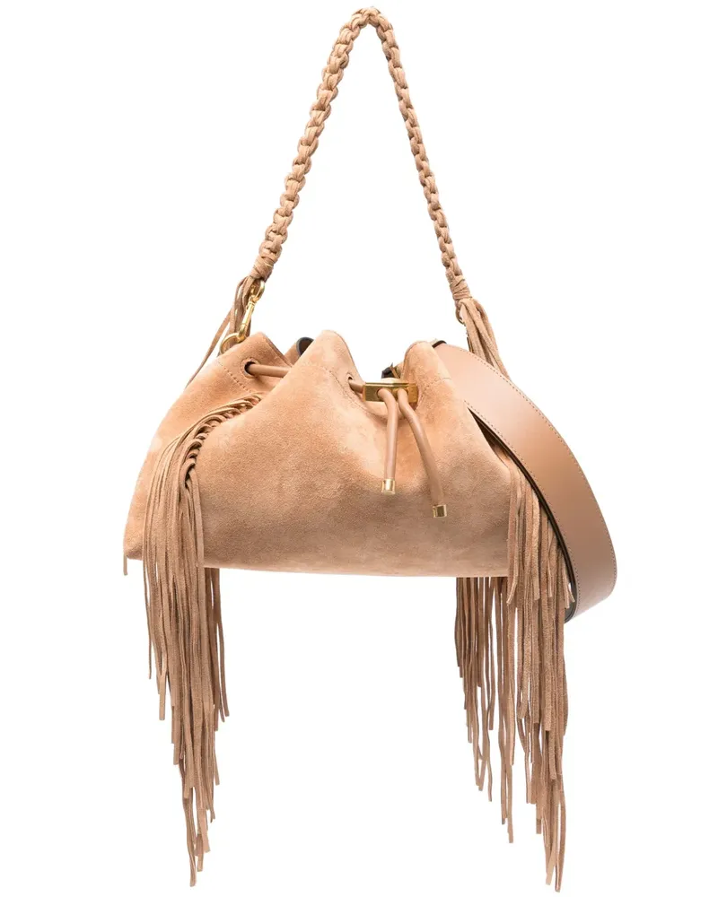 Jimmy Choo Mittelgroße Cinch Schultertasche - Braun Braun
