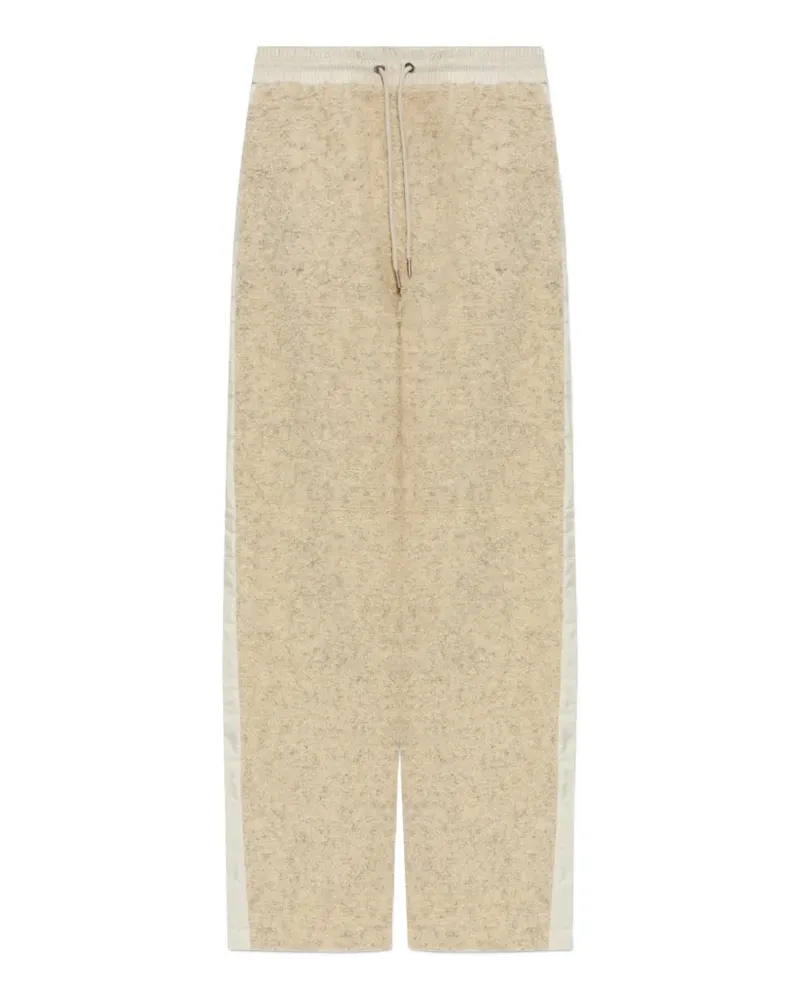 Moncler Weite Hose aus Bouclé-Strick - Nude Nude