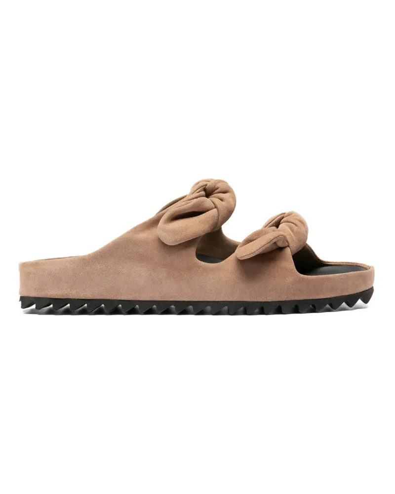 Officine Creative Italia Flache Sandalen aus Leder mit Knotendetail - Nude Nude