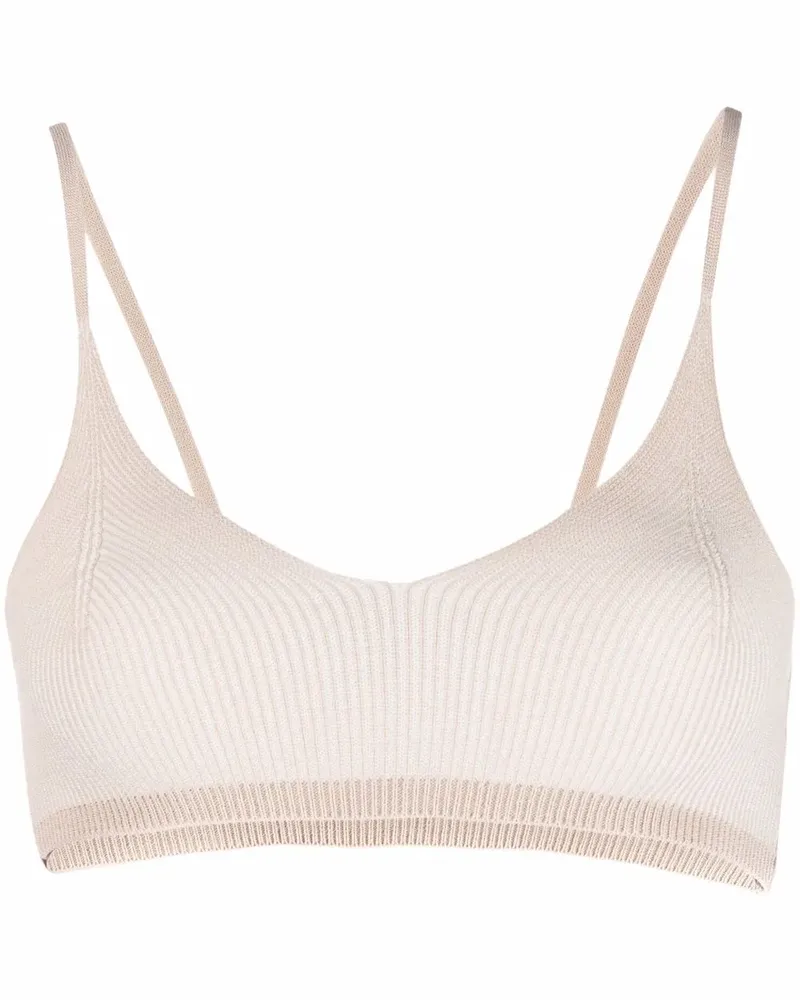 Jacquemus Gestricktes Le Bandeau Valensole Bralette - Nude Nude