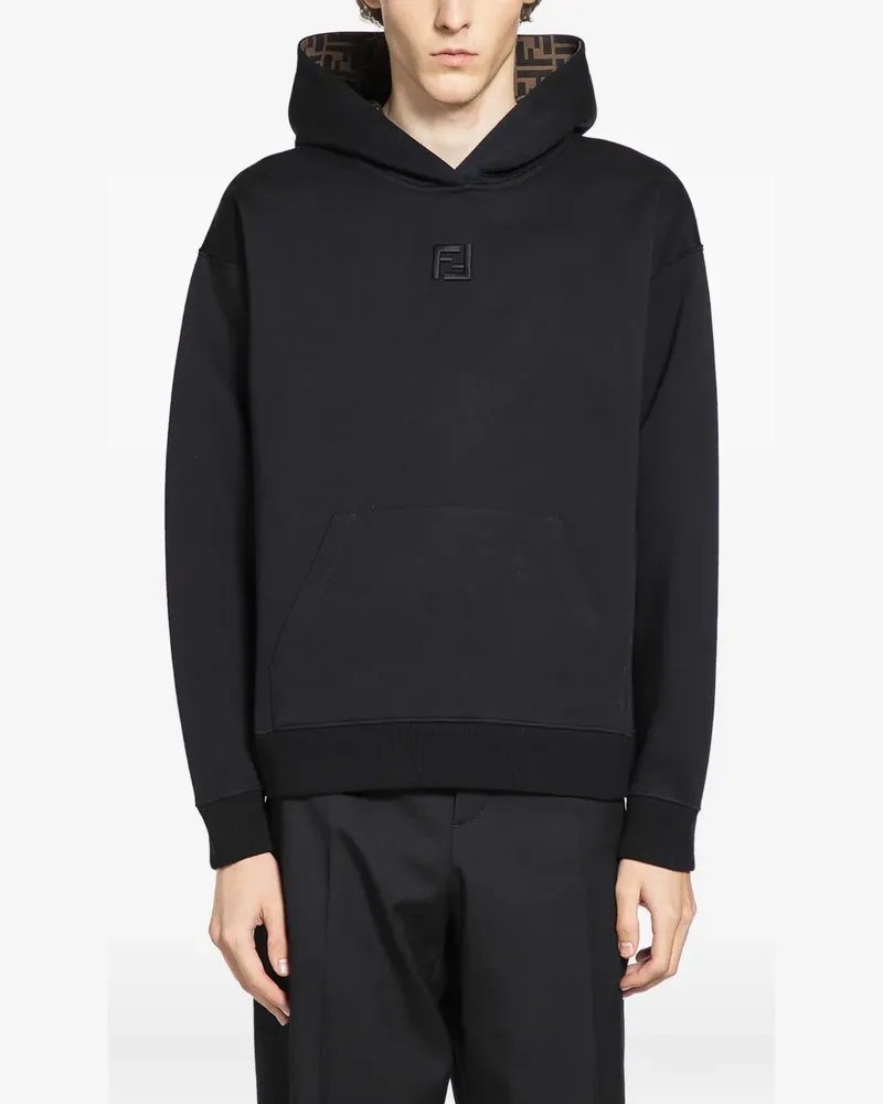 Fendi kangaroo-pocket hoodie - Schwarz Schwarz