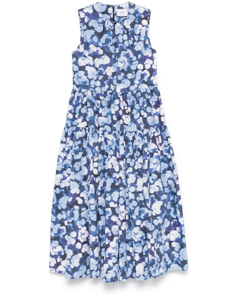 Erdem Midikleid mit Blumen-Print - Blau Blau