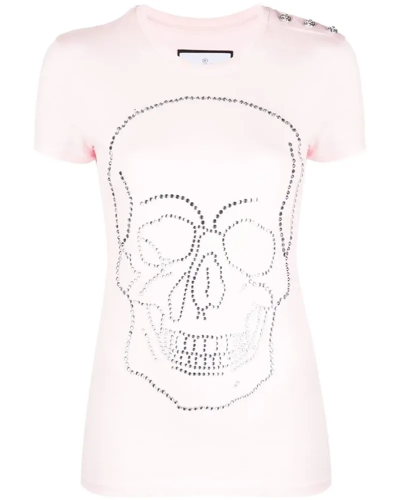 Philipp Plein T-Shirt mit Kristallen - Rosa Rosa