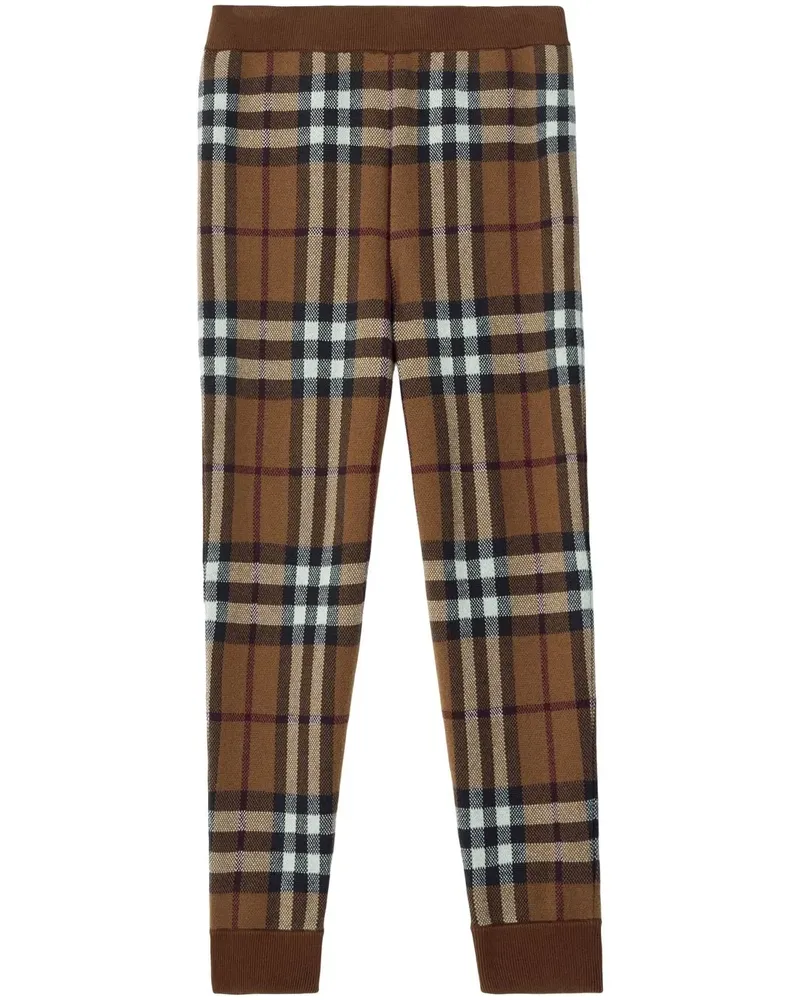 Burberry Karierte Tapered-Jogginghose - Braun Braun