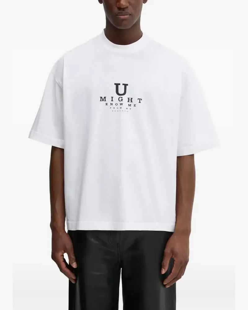 VETEMENTS T-Shirt mit Schriftzug - Weiß Weiß