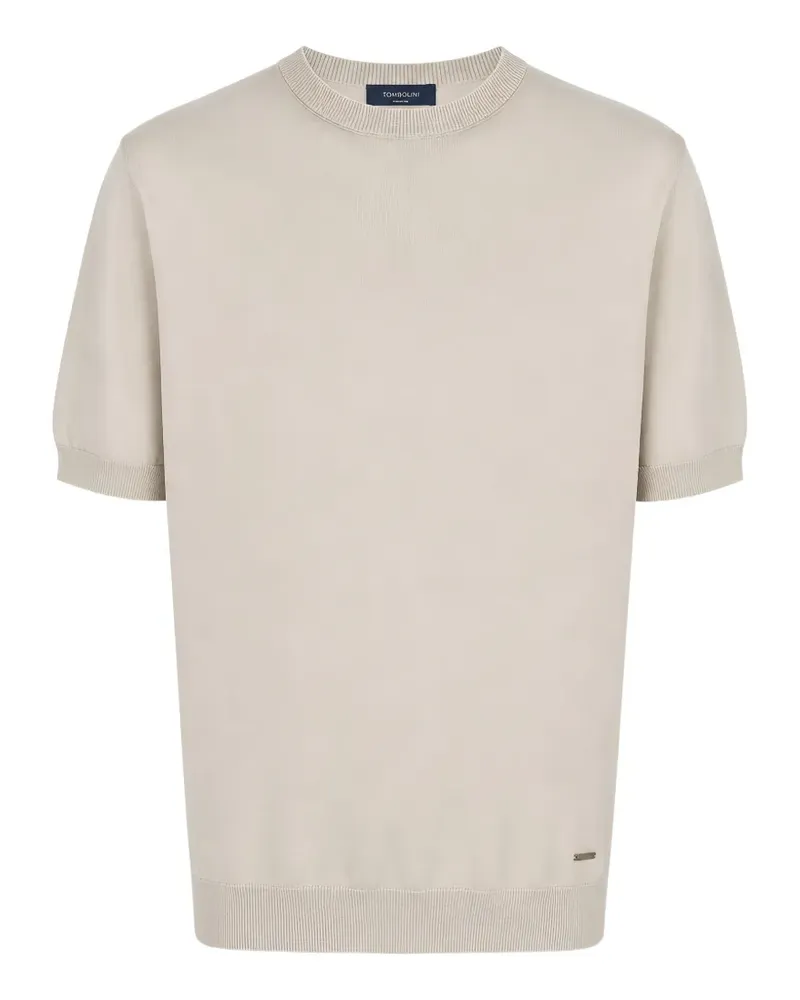 Tombolini Fein gestricktes T-Shirt - Nude Nude