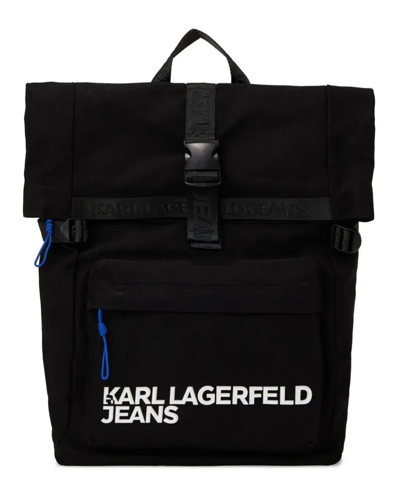 Karl Lagerfeld Utility Rucksack mit Rollverschluss Schwarz