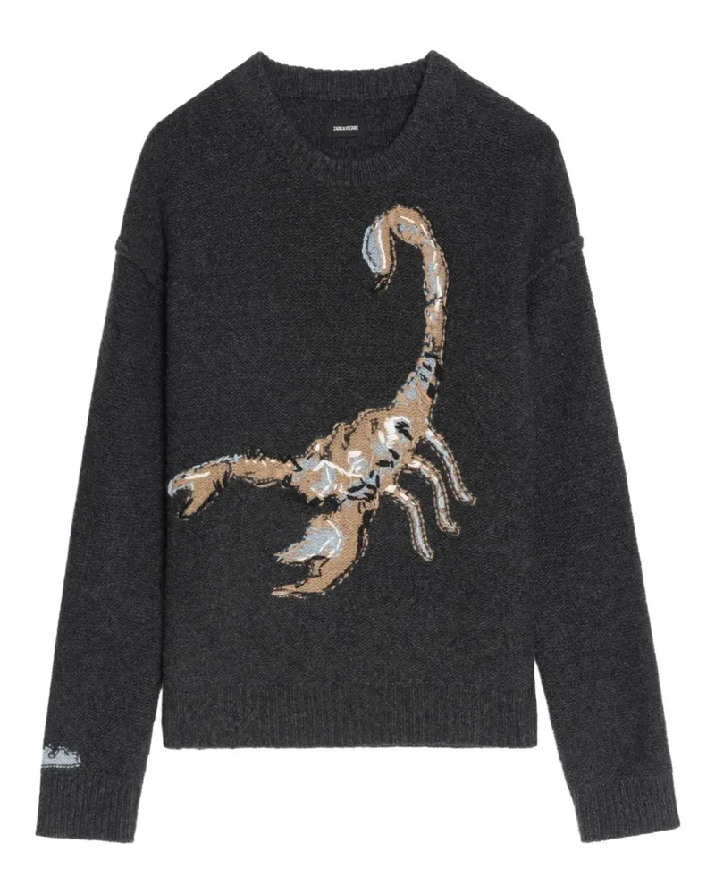 Zadig & Voltaire Jordan scorpion-motif sweater - Grau Grau