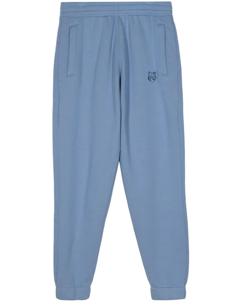 Kitsuné Jogginghose mit Fuchs-Applikation - Blau Blau