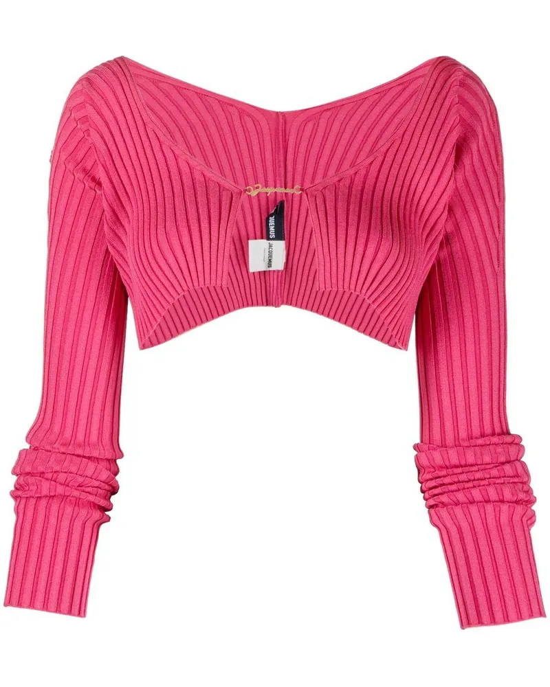 Jacquemus La Maille Pralu Cropped-Cardigan - Rosa Rosa