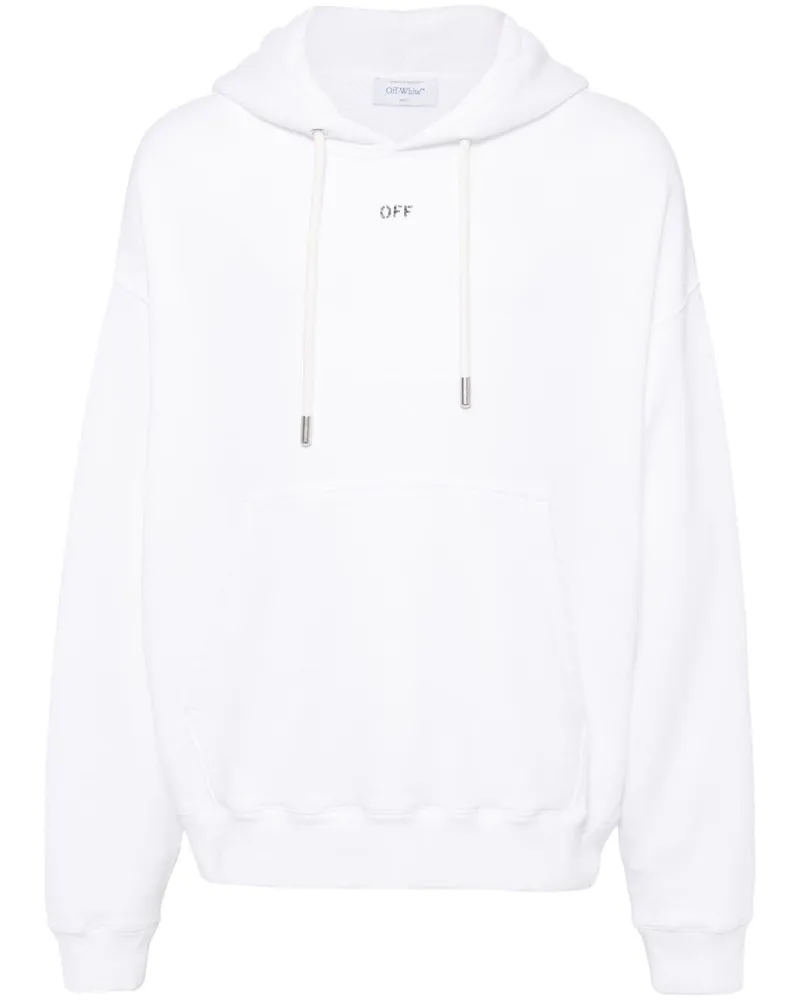 OFF-WHITE Hoodie mit Logo-Print - Weiß Weiß